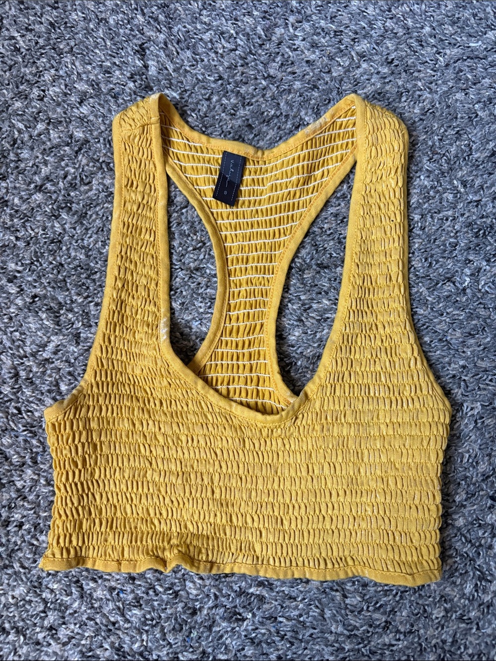 Vibrant Yellow Knit Crop Top